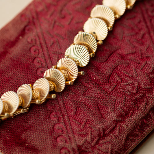 Vintage Estate Jewelry Boucher Bracelet Gold Tone Signed 1950s