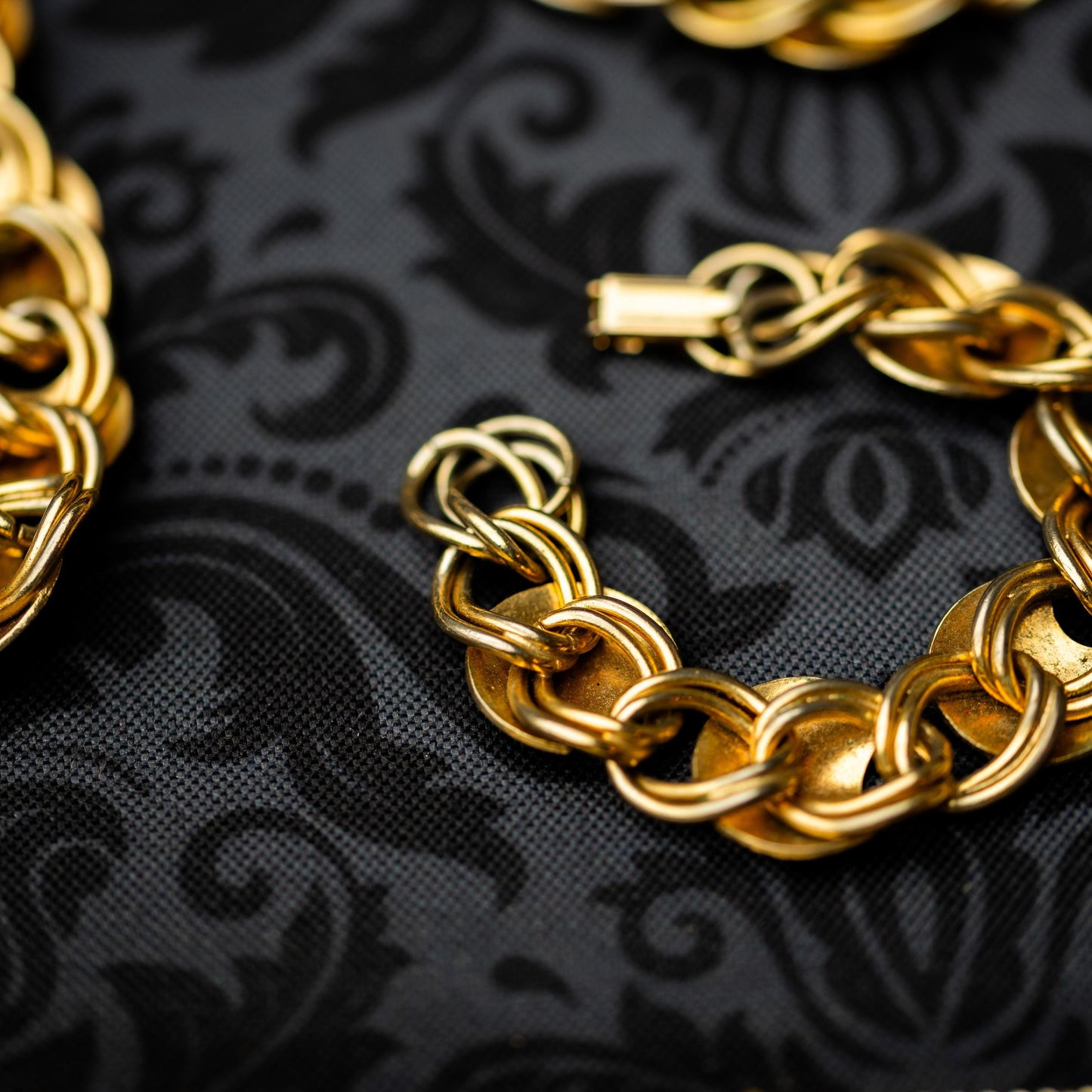 Gold Tone Jewelry Set Costume Vintage Estate
