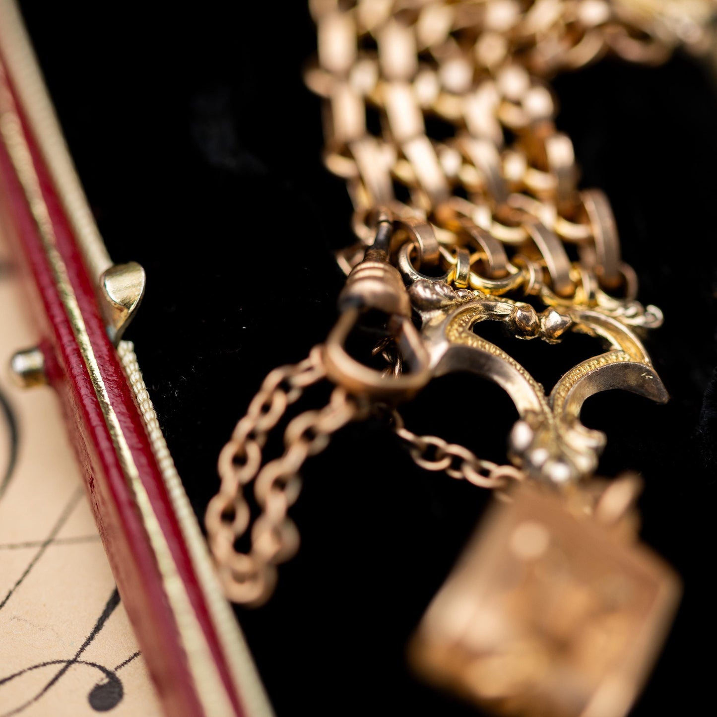 Victorian Watch Fob Gold Filled Chain Bracelet Style Estate