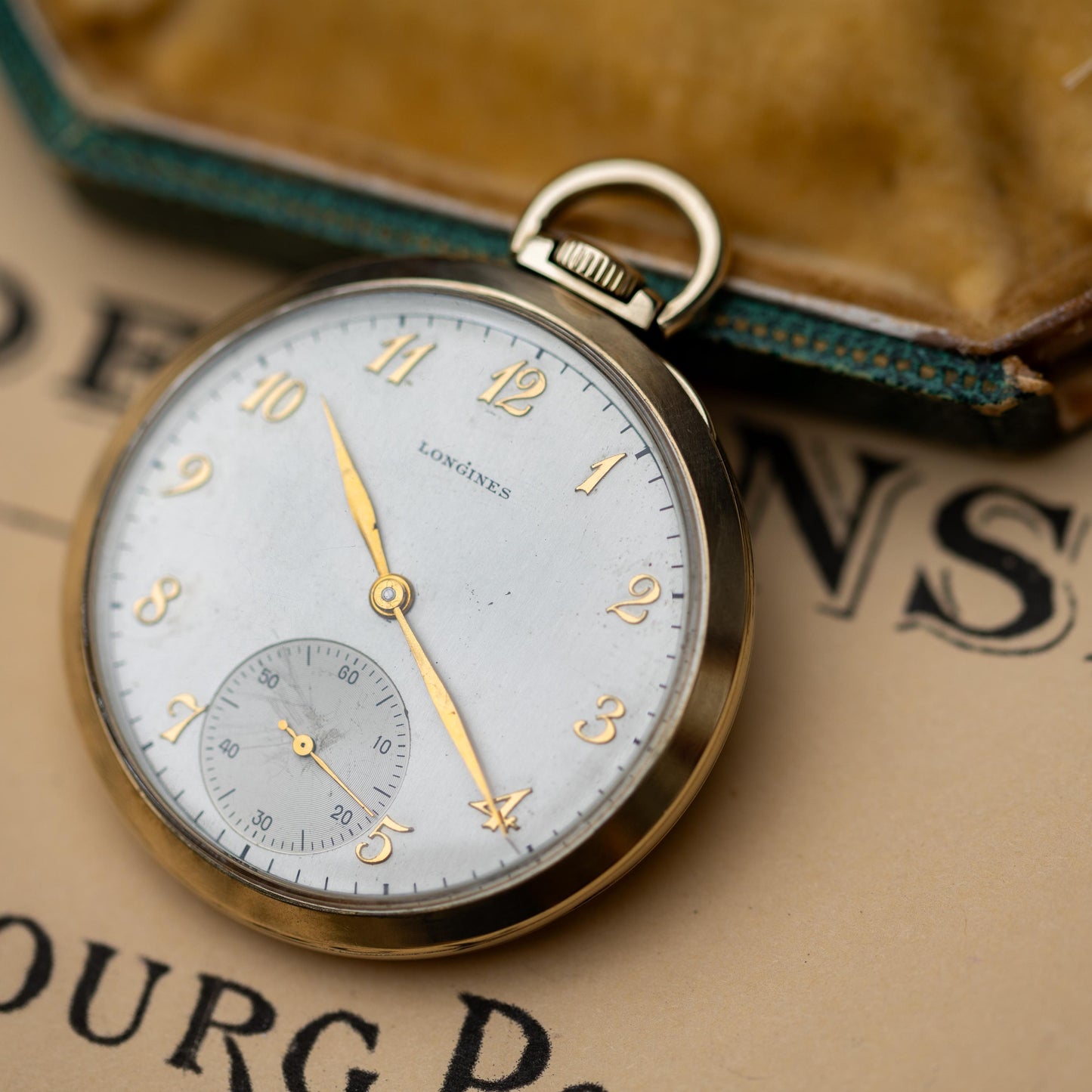 10k Gold Filled Pocket Watch, Longines Engraved 1948 Heirloom Vintage Estate Jewelry