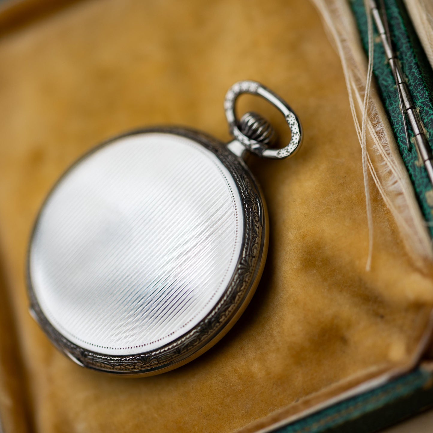 Antique Pocket Watch 14k Gold Filled Elgin Art Deco Case Working c1933