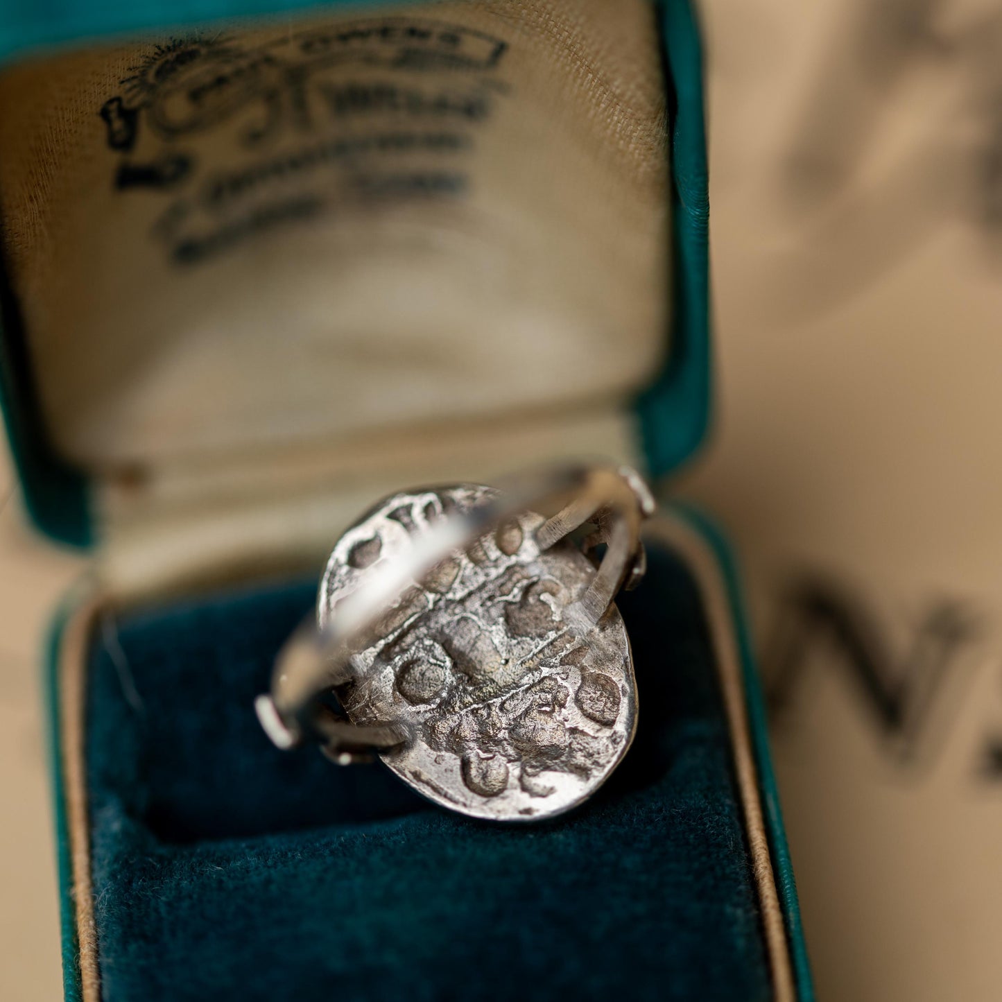 Sterling Silver 925 Egyptian Scarab Ring Vintage Unique Estate Jewelry