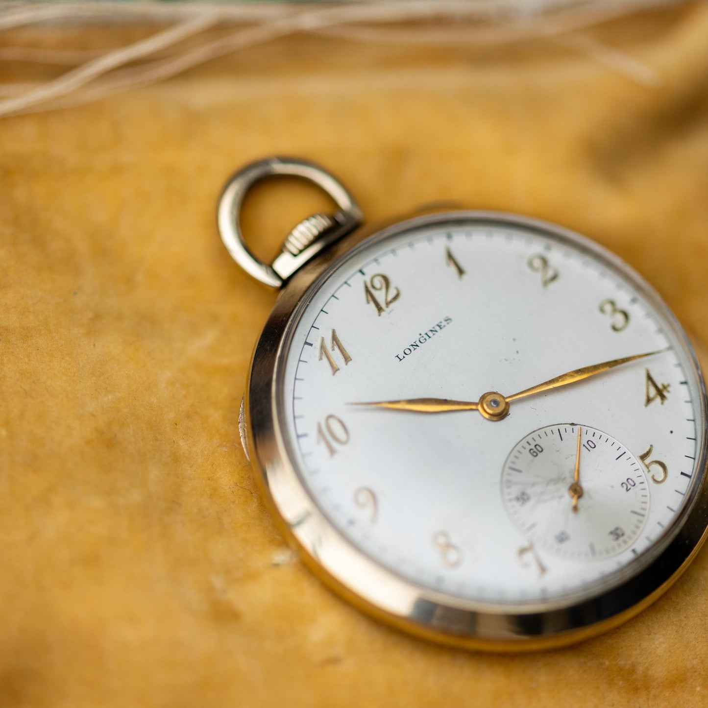 10k Gold Filled Pocket Watch, Longines Engraved 1948 Heirloom Vintage Estate Jewelry