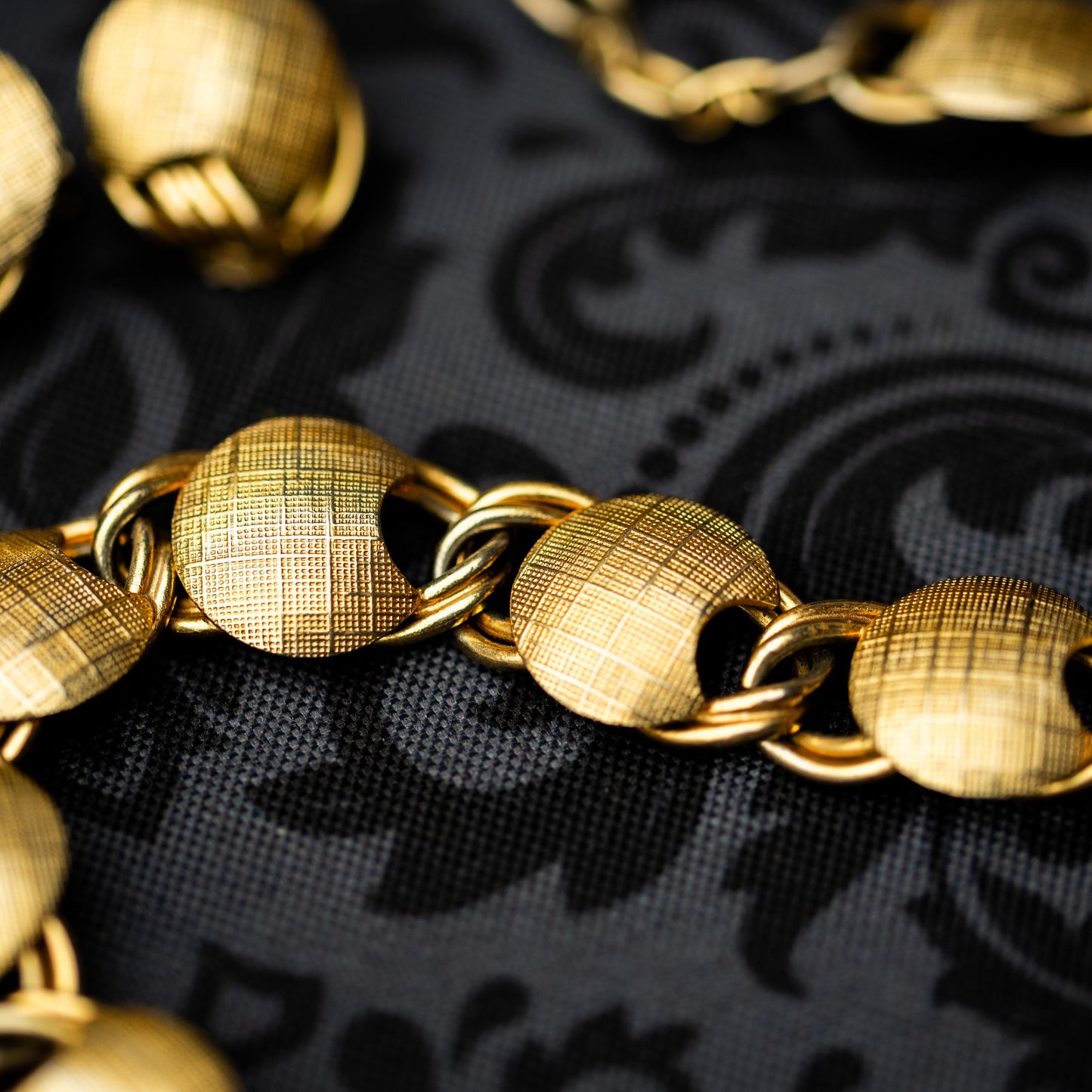 Gold Tone Jewelry Set Costume Vintage Estate