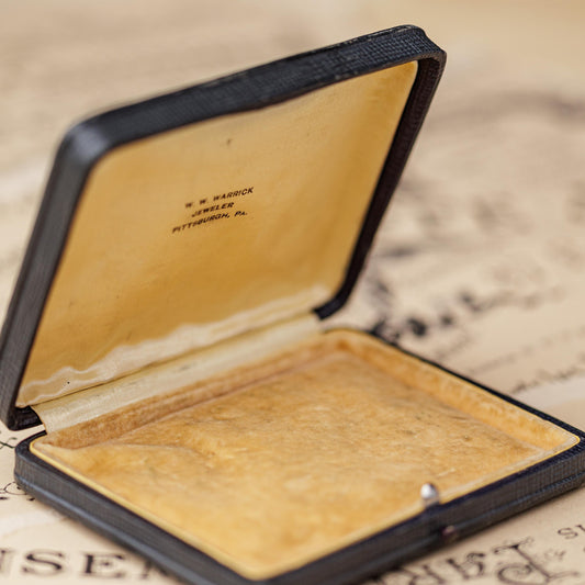 Antique Jewelry Box Presentation Case Pittsburgh Jeweler Vintage Estate