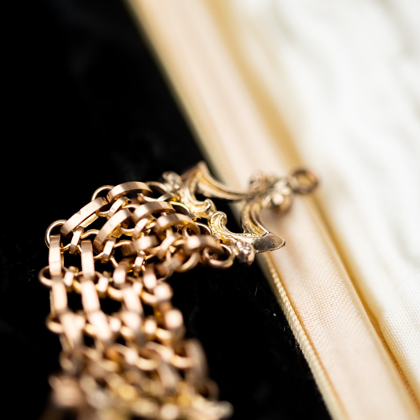 Victorian Watch Fob Gold Filled Chain Bracelet Style Estate