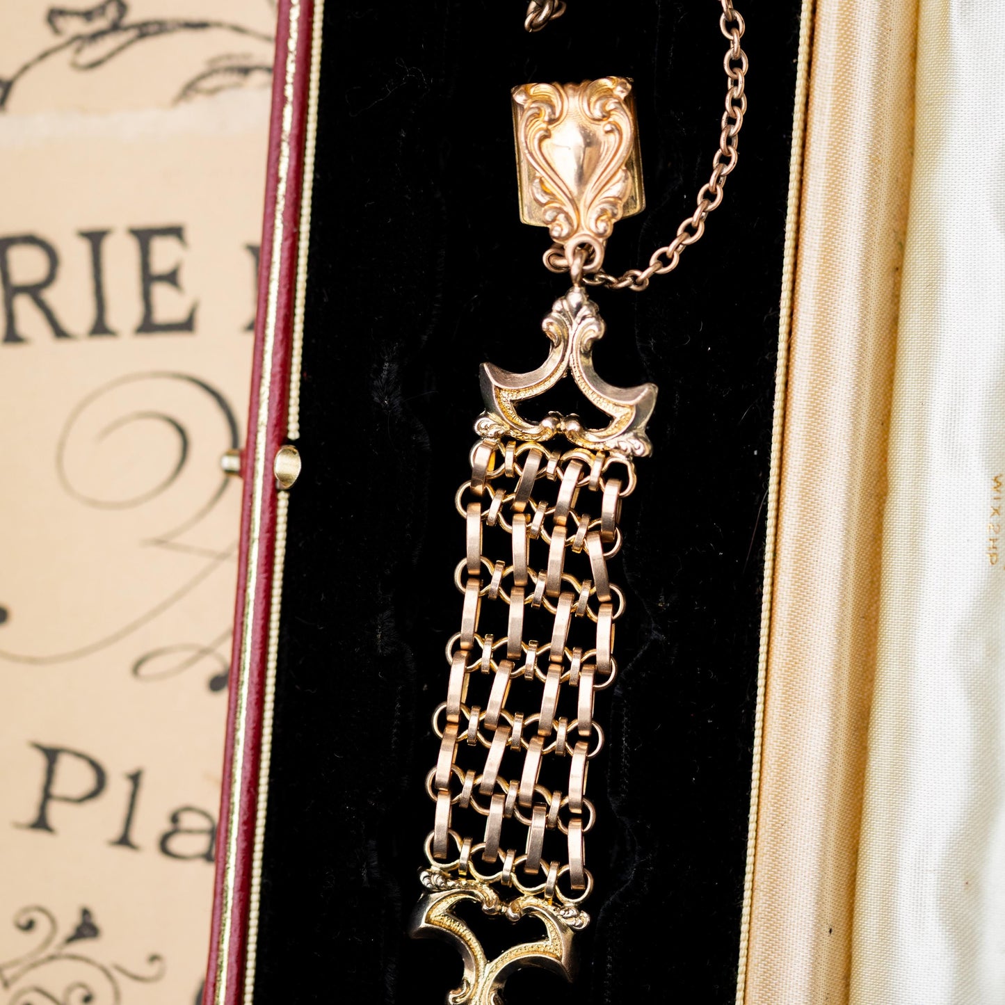 Victorian Watch Fob Gold Filled Chain Bracelet Style Estate