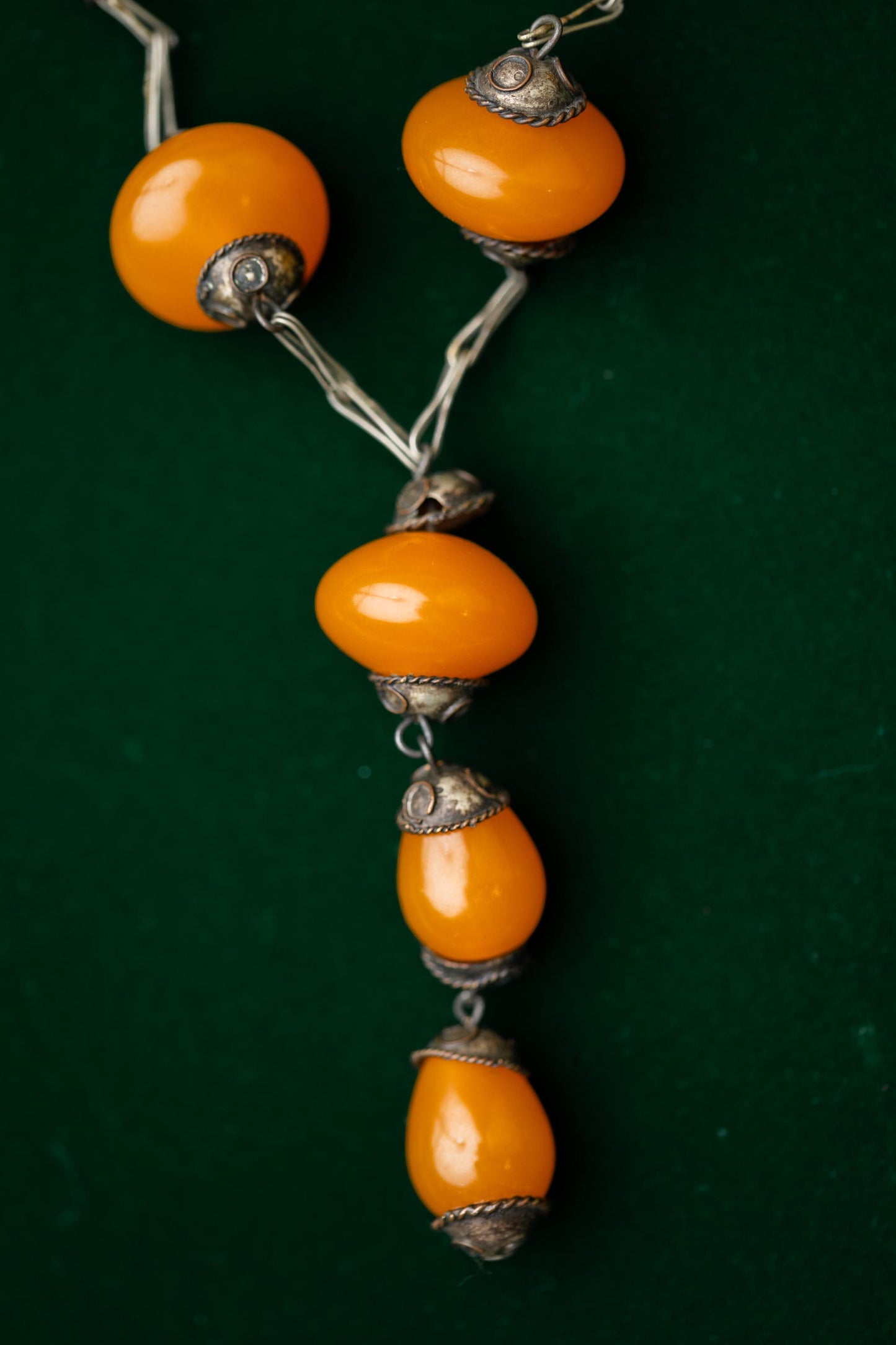 Vintage Jewelry Bakelite Necklace Silver Lariat Estate Jewelry