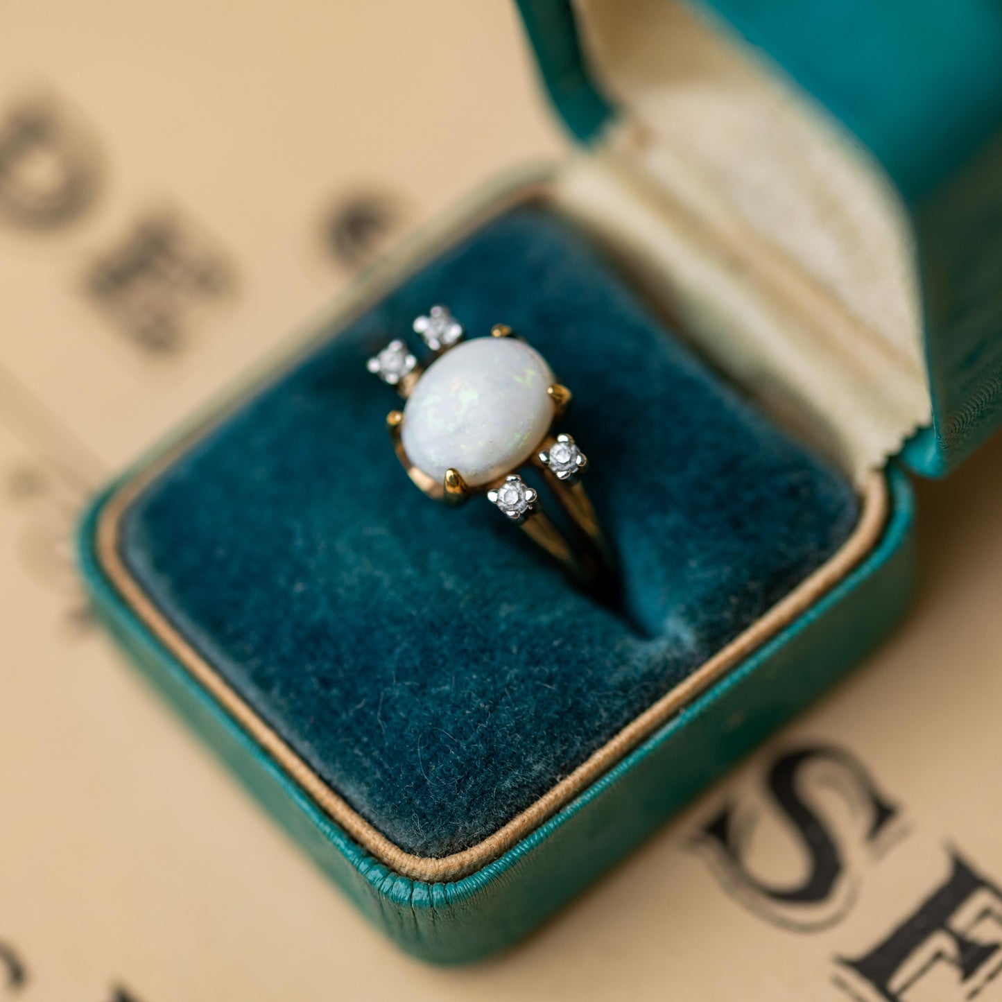 Opal Ring Gold Over Sterling Silver 925 Vintage Estate Jewelry Panetta