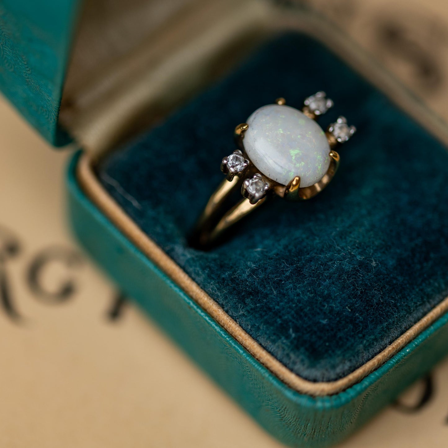 Opal Ring Gold Over Sterling Silver 925 Vintage Estate Jewelry Panetta