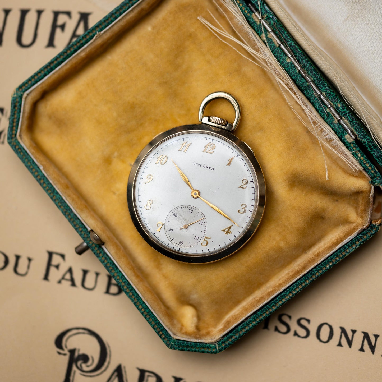 10k Gold Filled Pocket Watch, Longines Engraved 1948 Heirloom Vintage Estate Jewelry