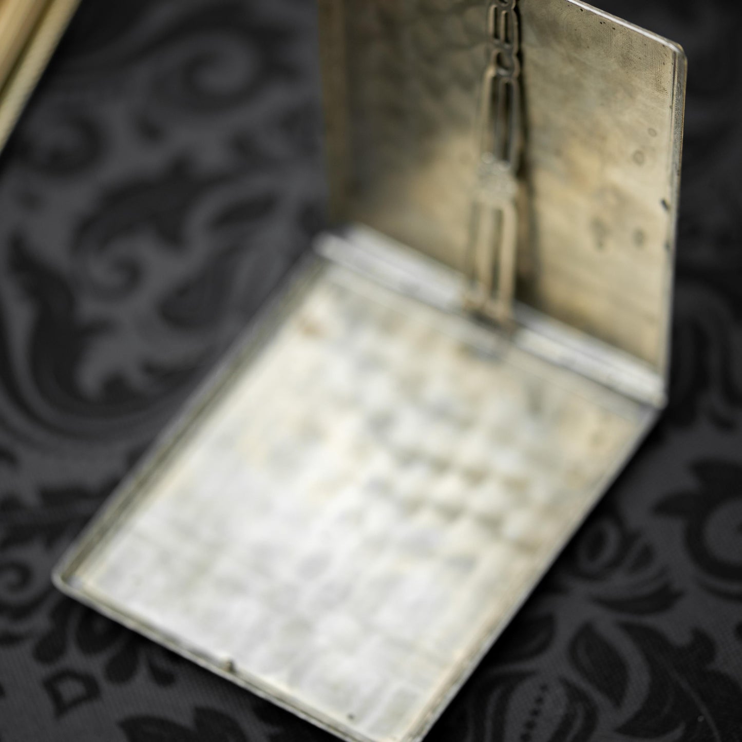 Silver Engraved Art Deco Cigarette Case CCC 1930 Vintage Estate