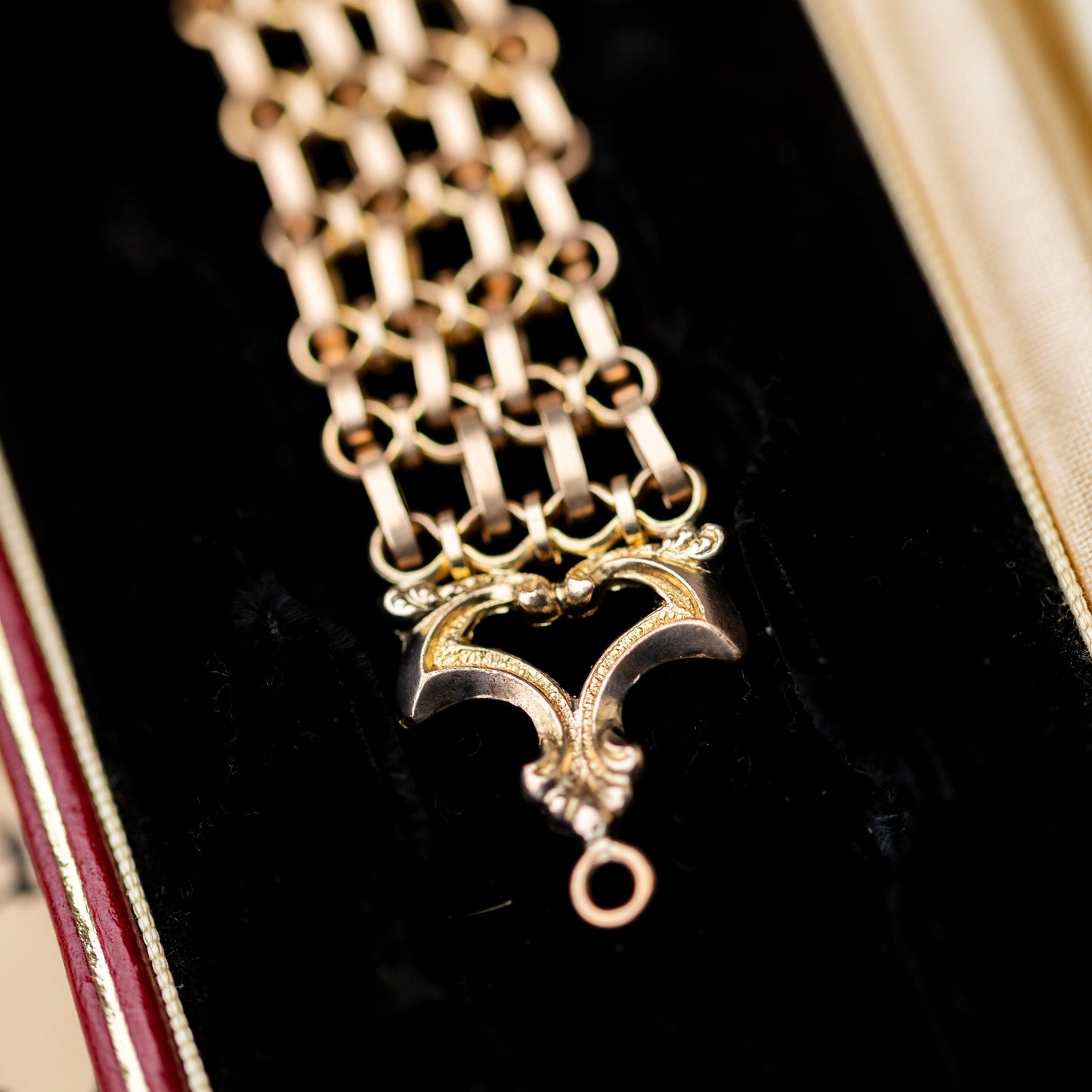 Victorian Watch Fob Gold Filled Chain Bracelet Style Estate